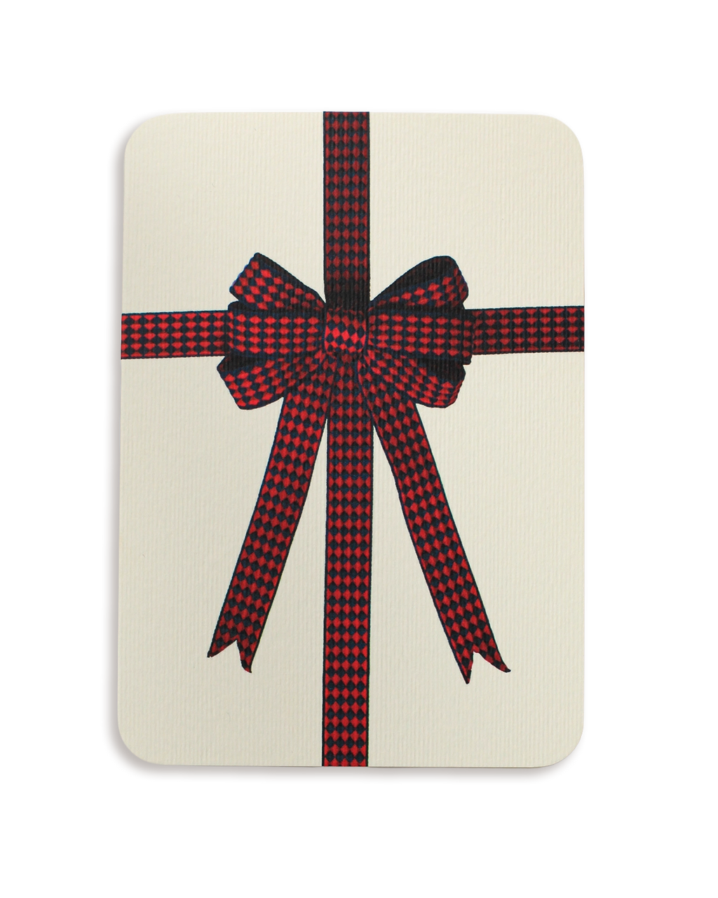 Red & Blue Diamond Bow Greeting Card