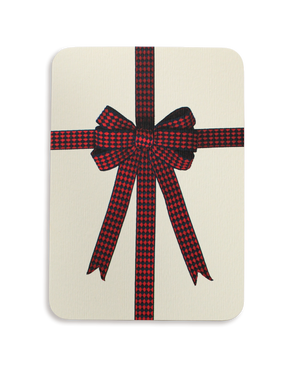 Red & Blue Diamond Bow Greeting Card