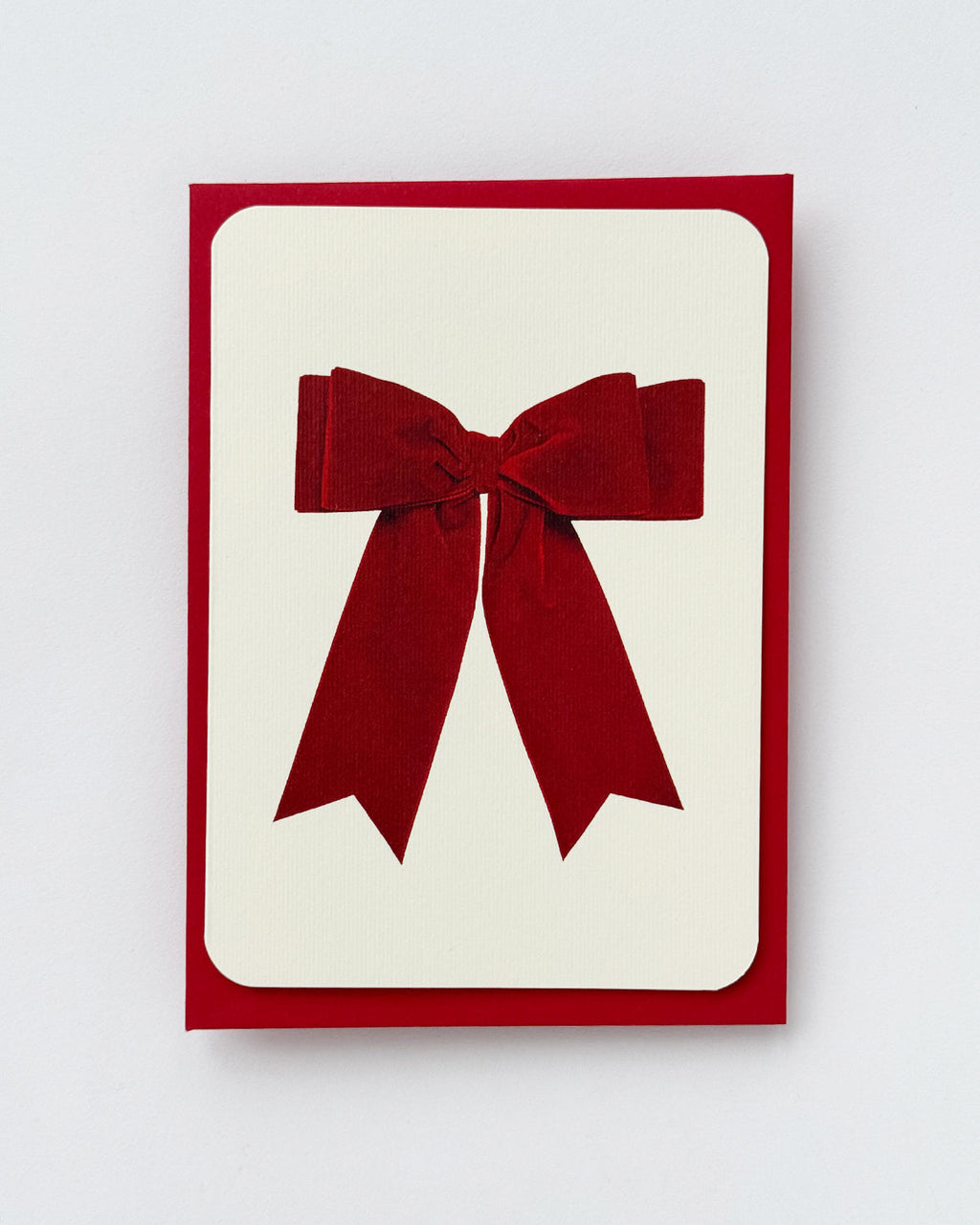 Red Velvet Bow Greeting Card