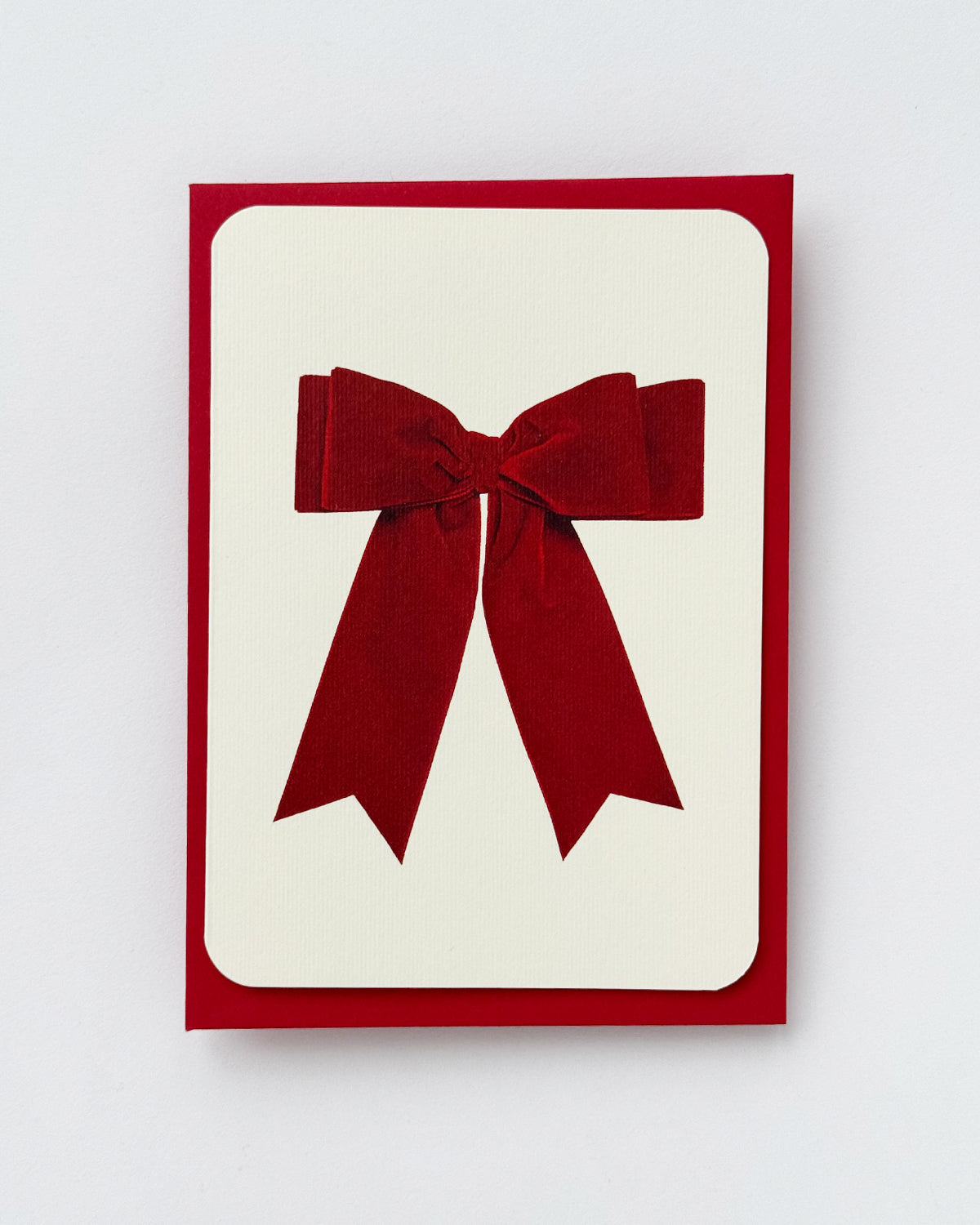 Red Velvet Bow Greeting Card