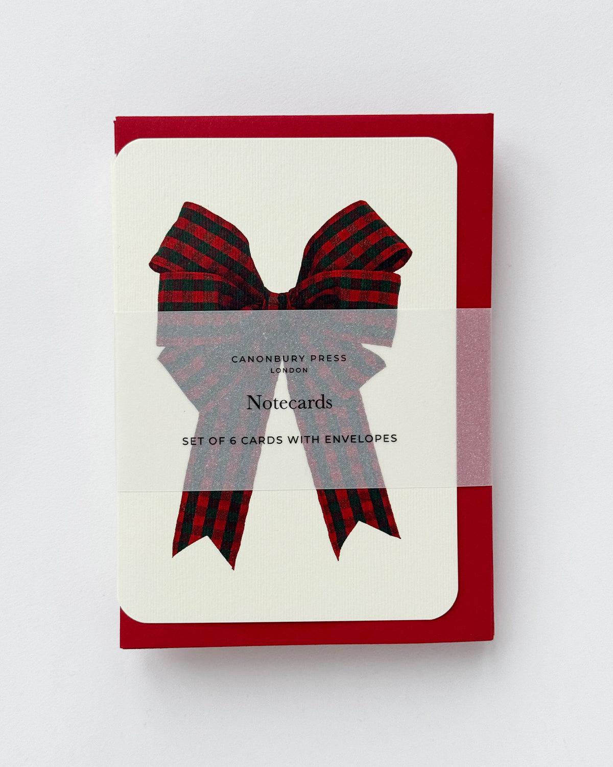 Tartan Bow Greeting Card