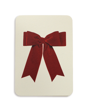 Red Velvet Bow Greeting Card