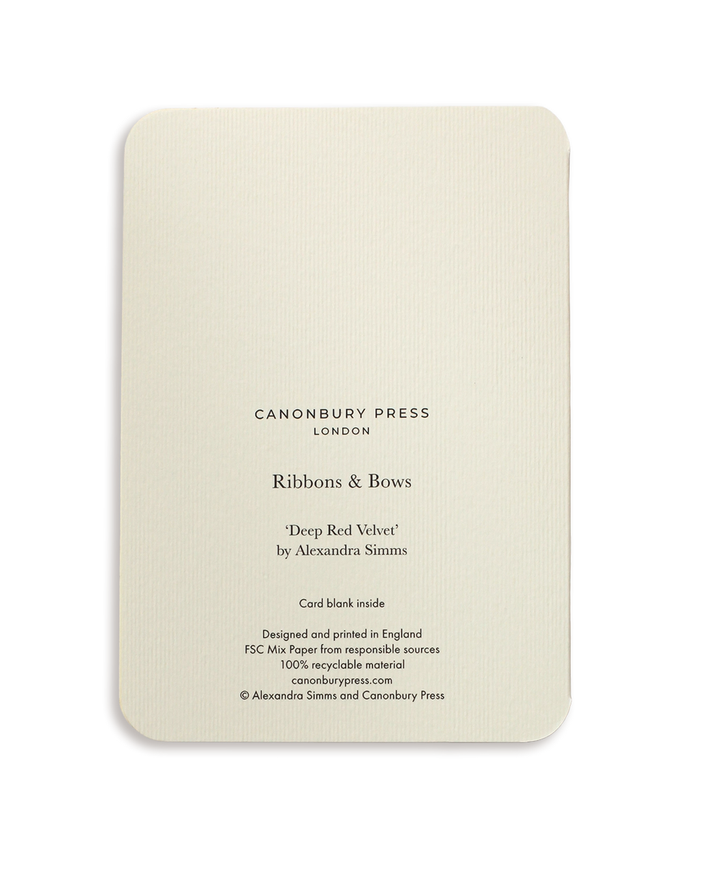 Red Velvet Bow Greeting Card