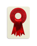 Regal Red Rosette Greeting Card