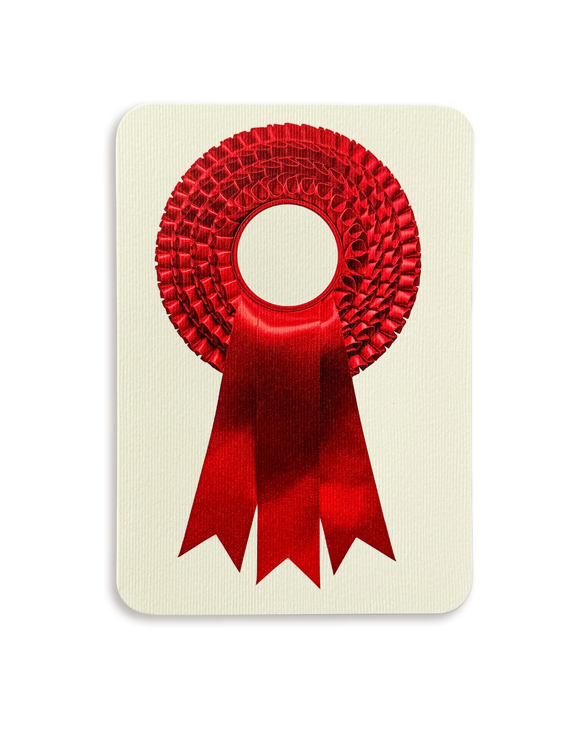 Regal Red Rosette Greeting Card