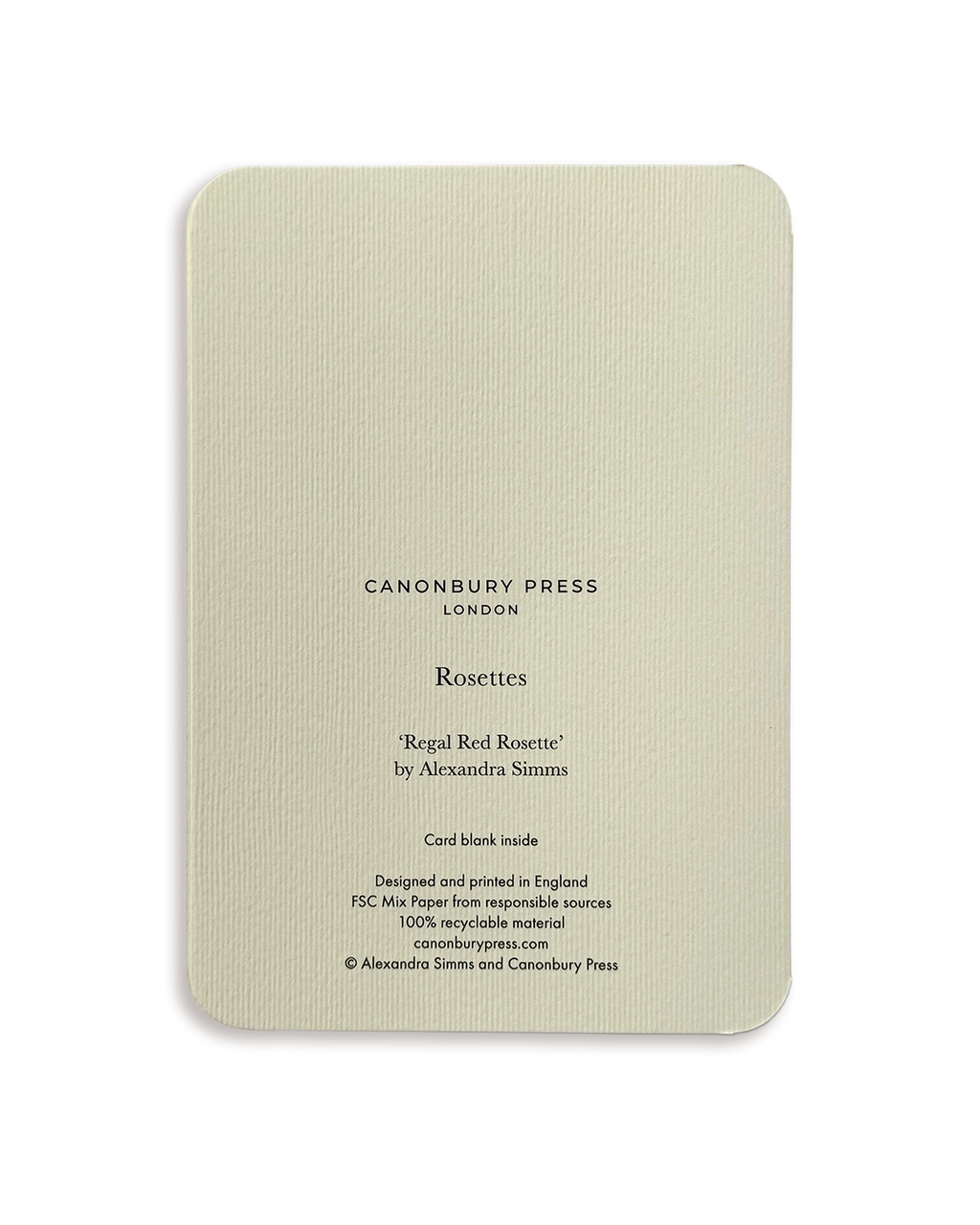 Regal Red Rosette Greeting Card