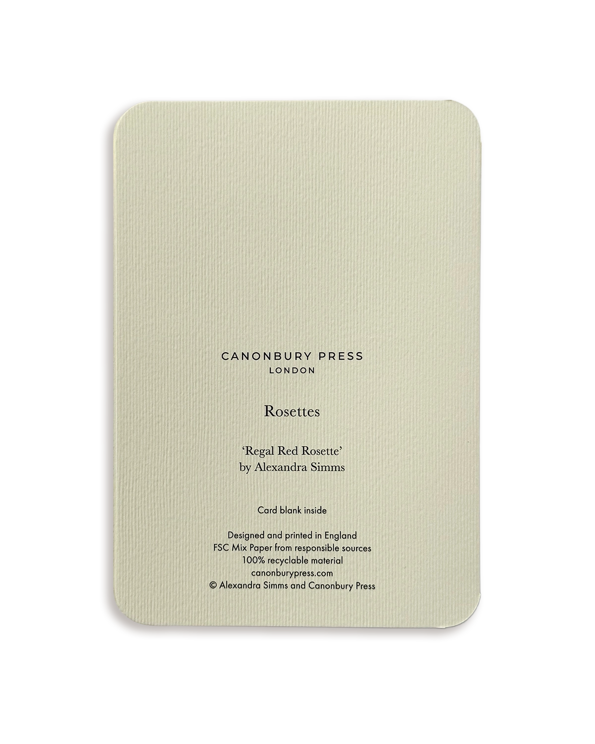 Regal Red Rosette Greeting Card