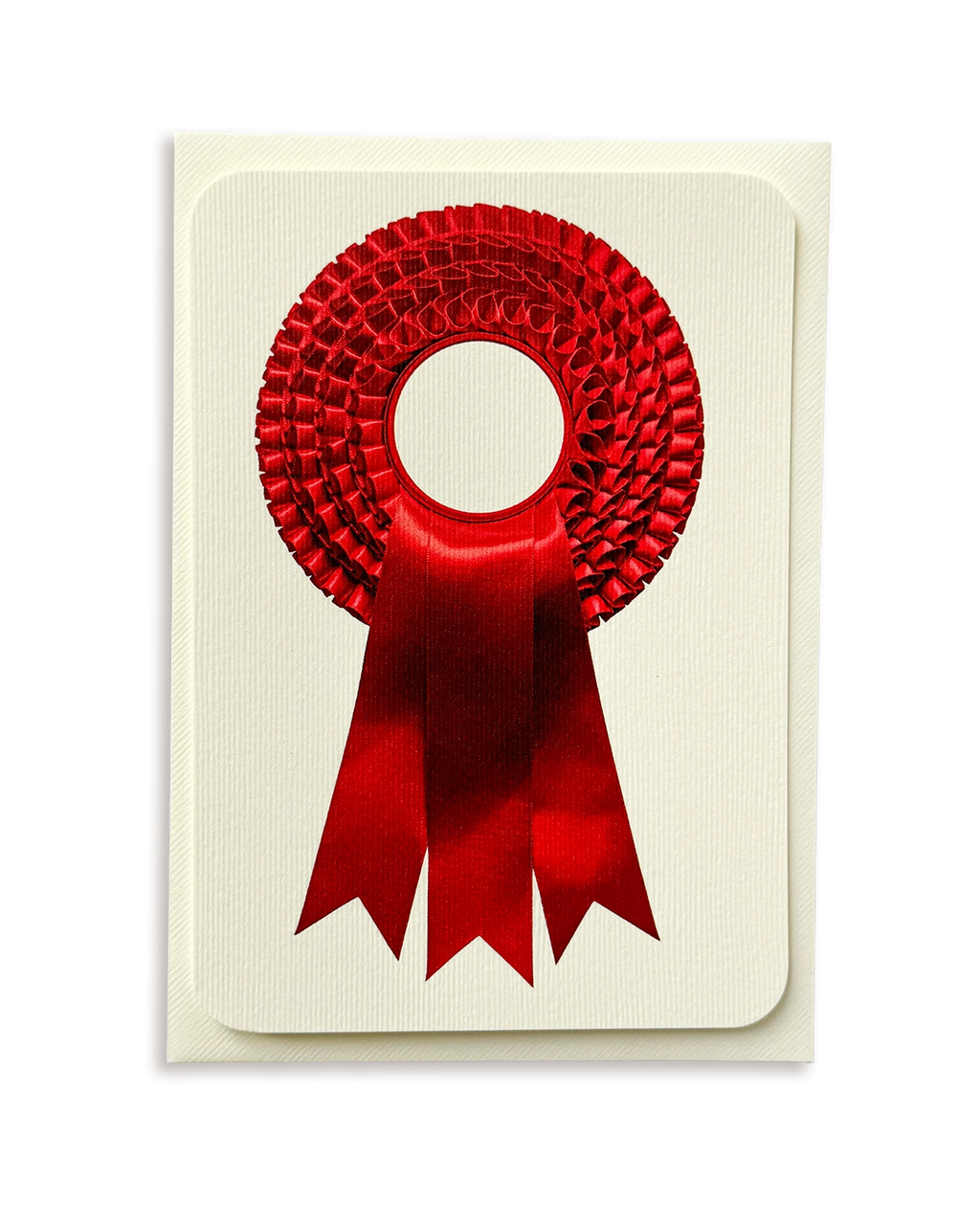 Regal Red Rosette Greeting Card