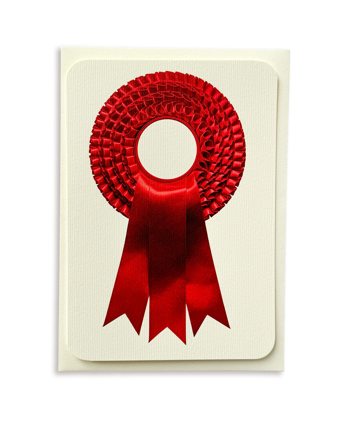 Regal Red Rosette Greeting Card