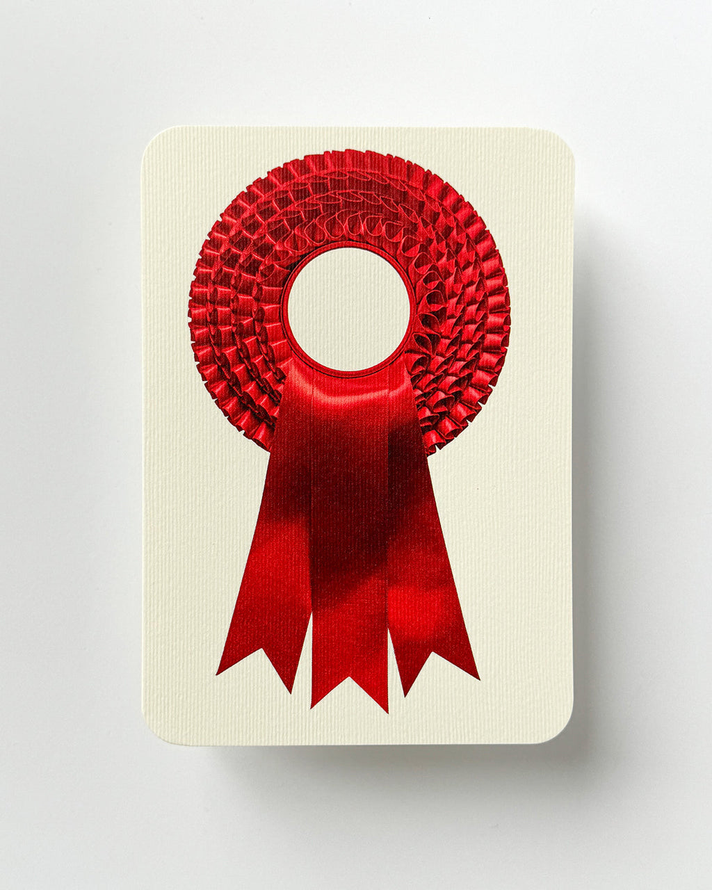Regal Red Rosette Greeting Card