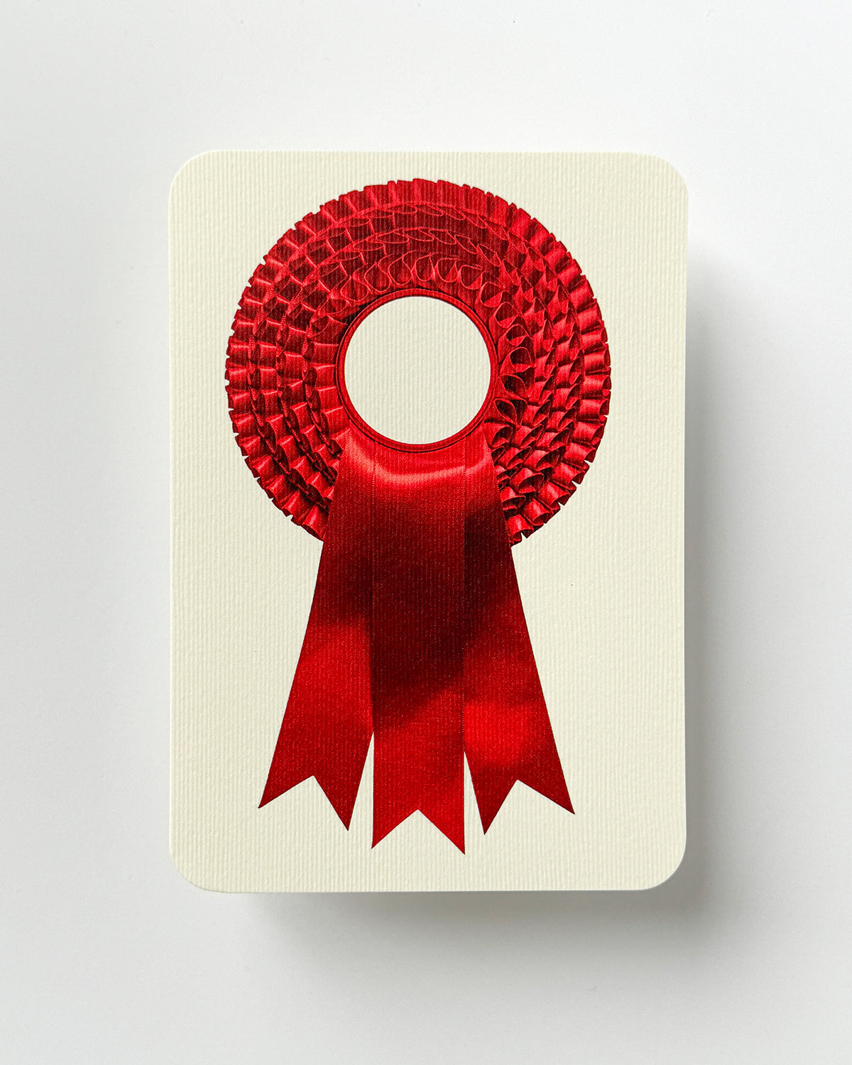 Regal Red Rosette Greeting Card