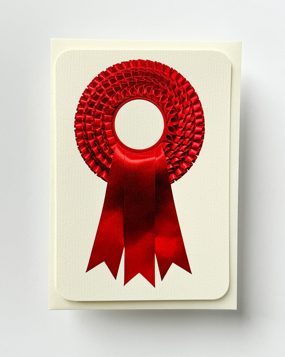 Regal Red Rosette Greeting Card