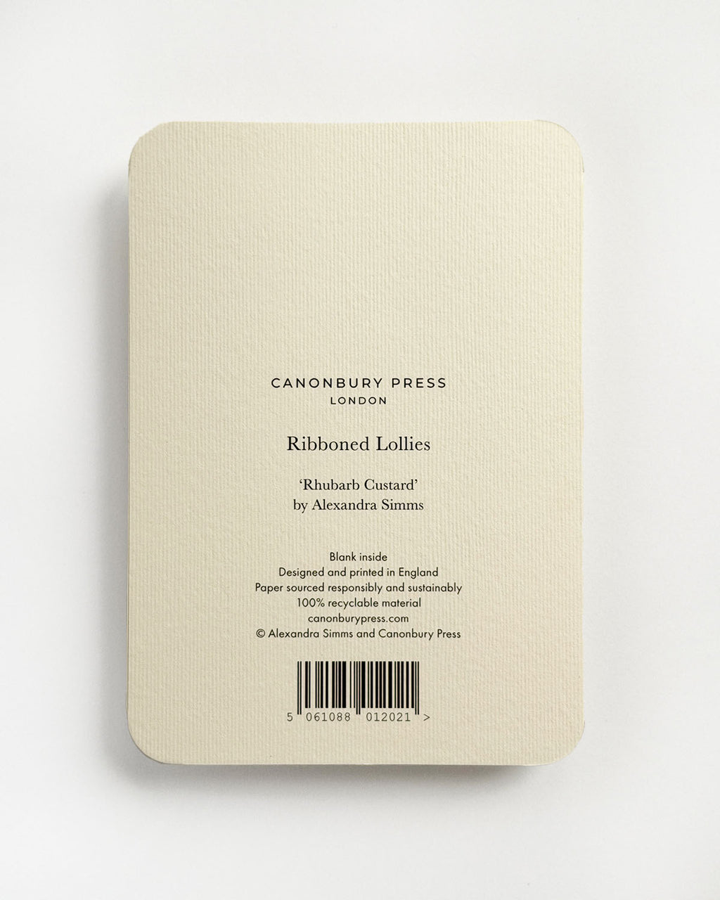 Rhubarb Custard Ribboned Lollies Greeting Card