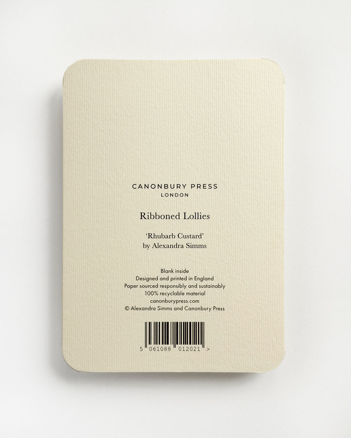 Rhubarb Custard Ribboned Lollies Greeting Card