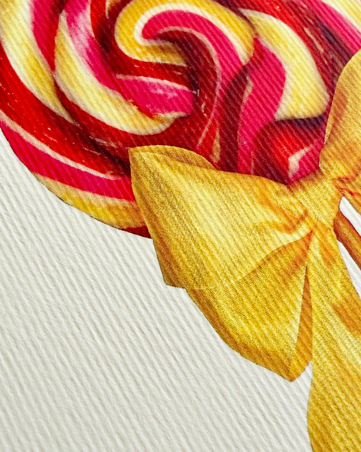 Rhubarb Custard Ribboned Lollies Greeting Card