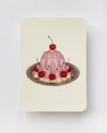 Rose Petal Cream Blancmange Greeting Card