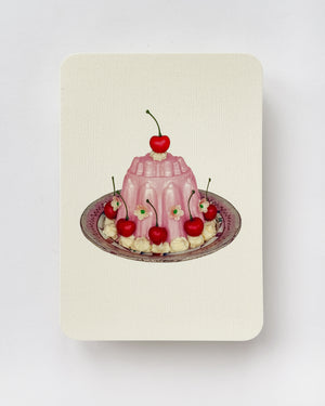 Rose Petal Cream Blancmange Greeting Card