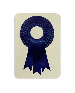 Royal Blue Rosette Greeting Card
