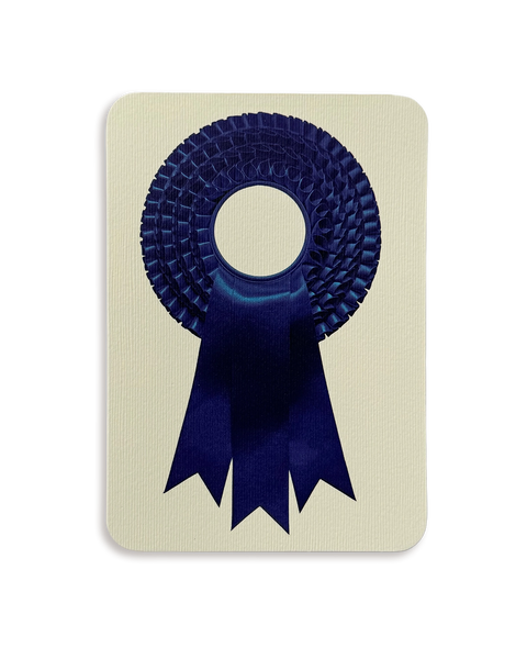 Royal Blue Rosette Greeting Card