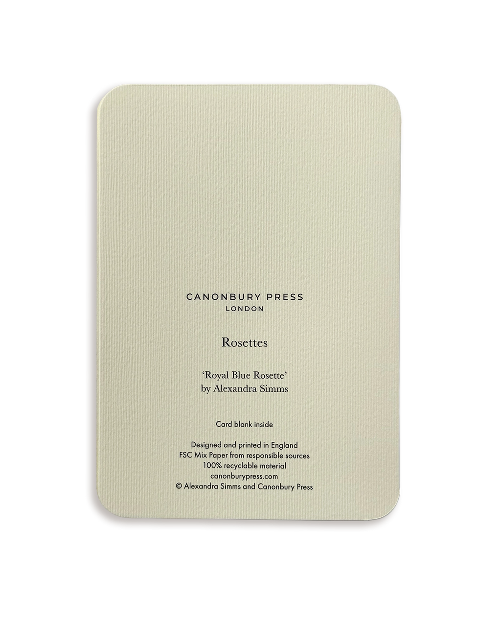 Royal Blue Rosette Greeting Card