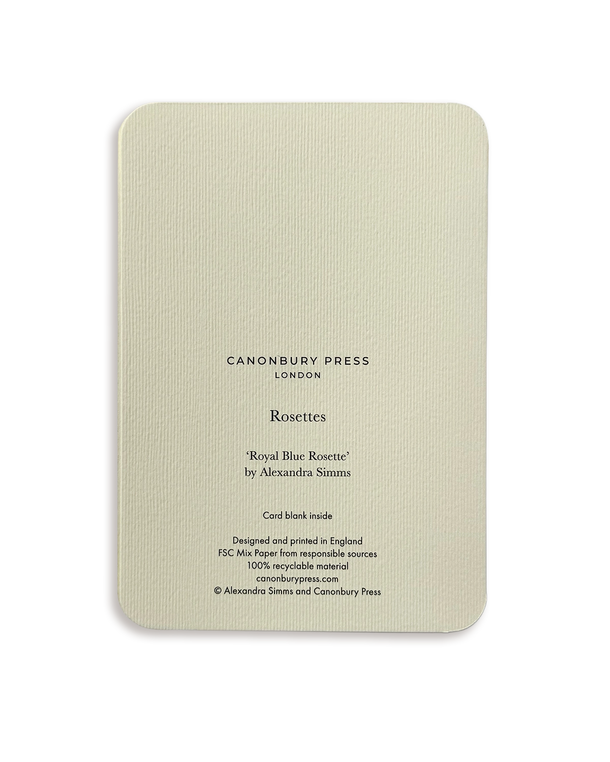 Royal Blue Rosette Greeting Card