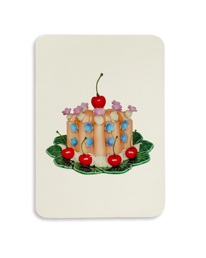 Saffron Cream Blancmange Greeting Card