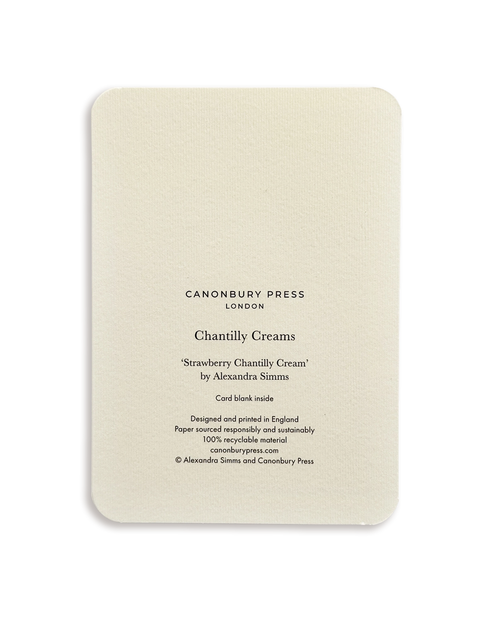 Strawberry Chantilly Cream Greeting Card