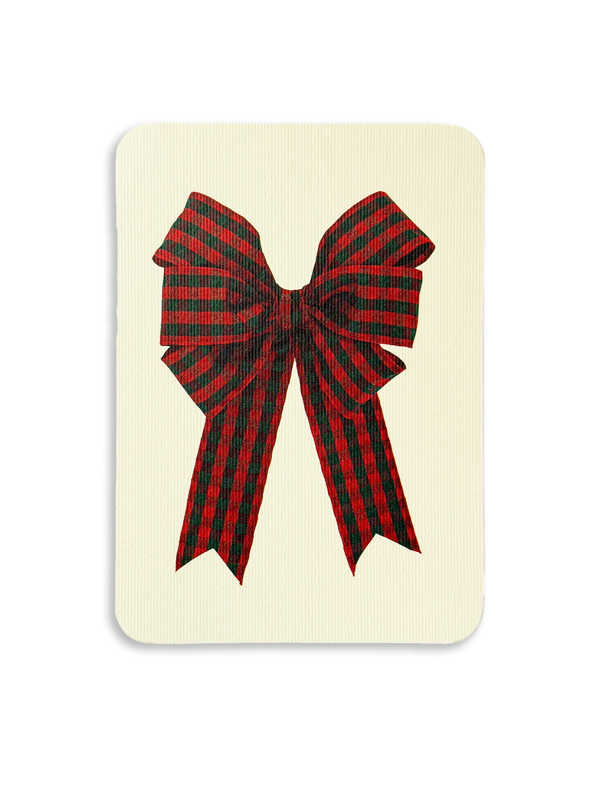 Tartan Bow Greeting Card