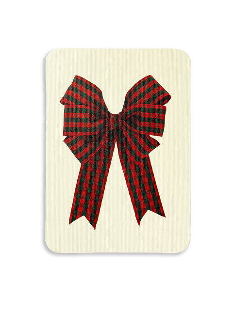 Tartan Bow Greeting Card
