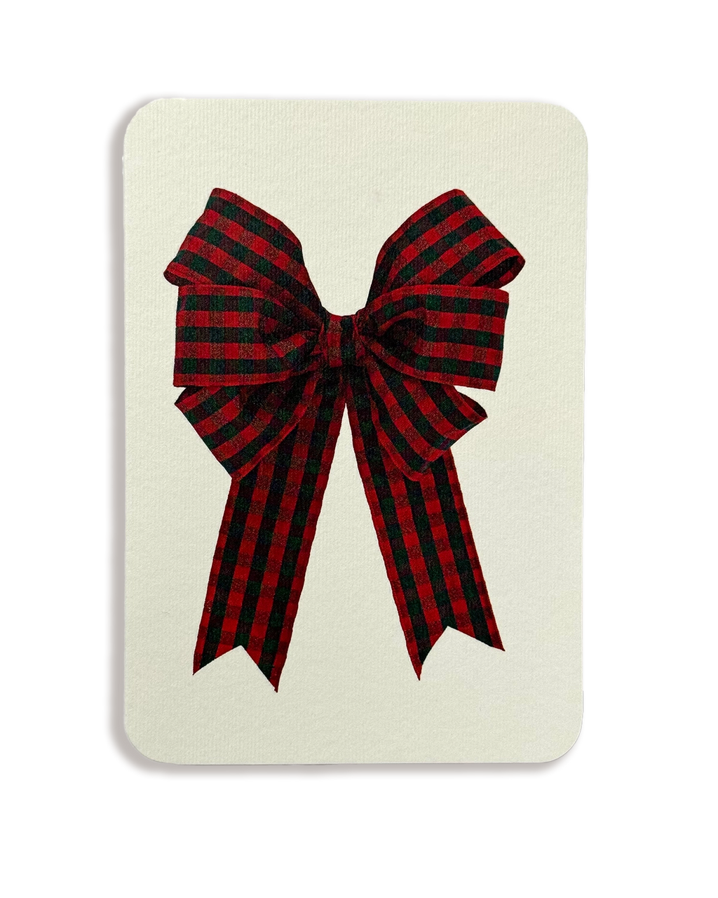 Tartan Bow Greeting Card