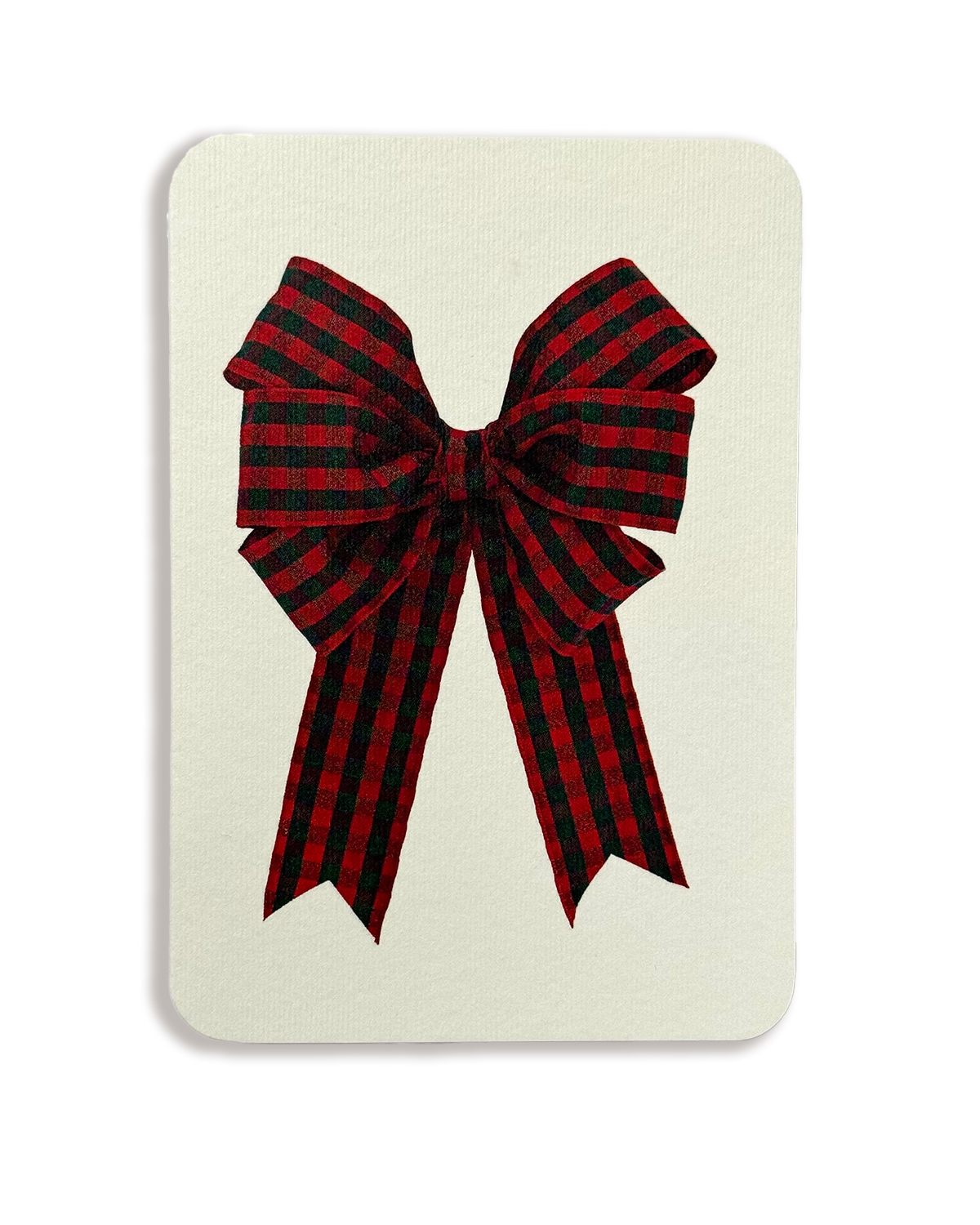 Tartan Bow Greeting Card