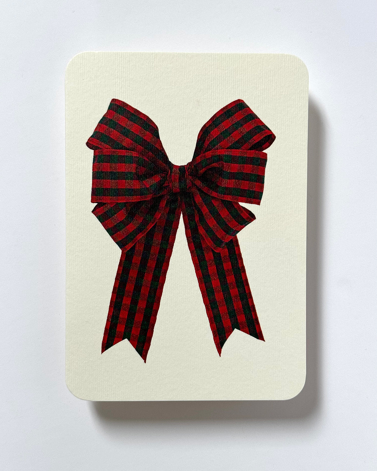 Tartan Bow Greeting Card
