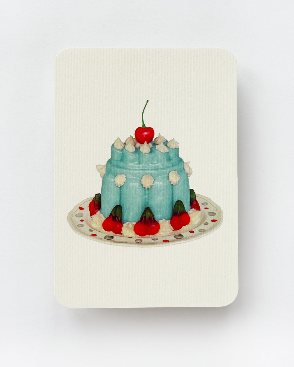 Violet Petal Cream Blancmange Greeting Card