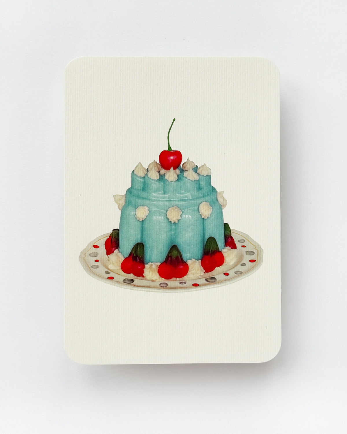 Violet Petal Cream Blancmange Greeting Card