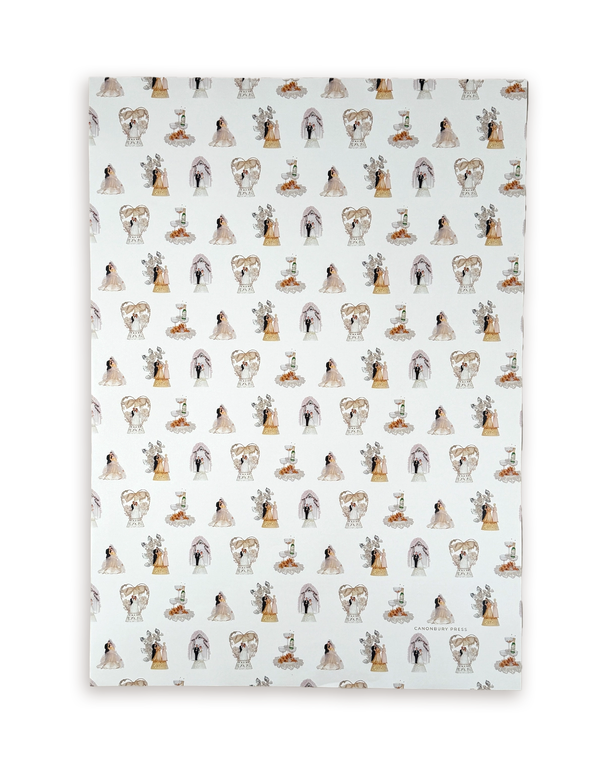 Wedding Cake Toppers Wrapping Paper