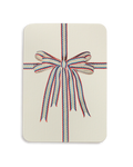 White, Red & Blue Bow Greeting Card