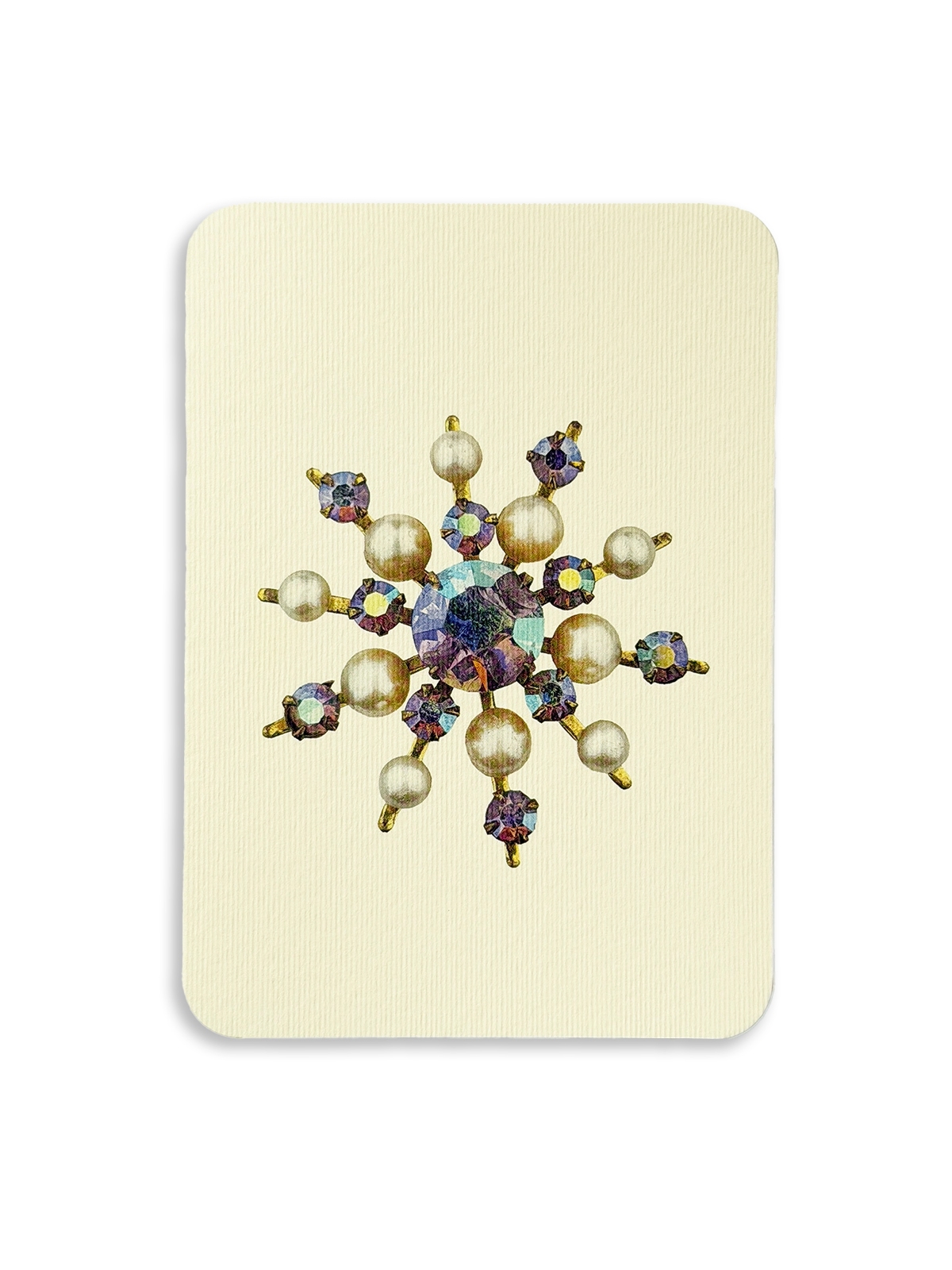 Winter Jewels Snowflake V Greeting Card