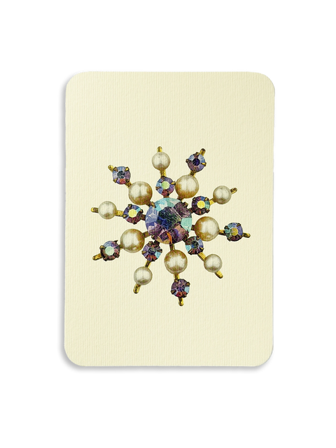 Winter Jewels Snowflake V Greeting Card
