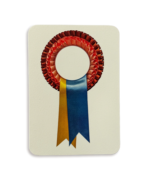 Yellow & Blue Rosette Greeting Card