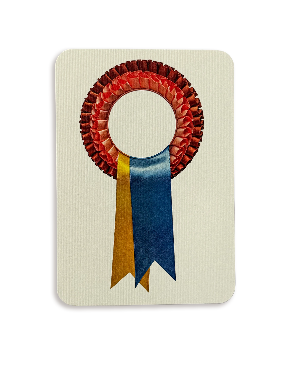 Yellow & Blue Rosette Greeting Card