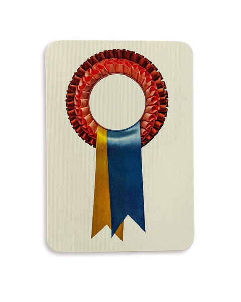 Yellow & Blue Rosette Greeting Card