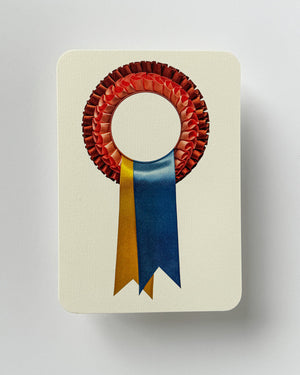 Yellow & Blue Rosette Greeting Card