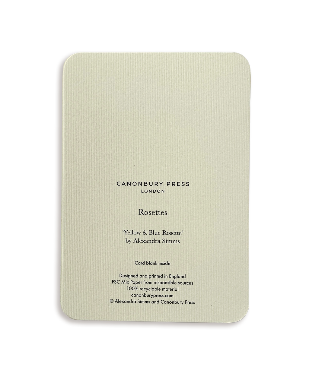 Yellow & Blue Rosette Greeting Card