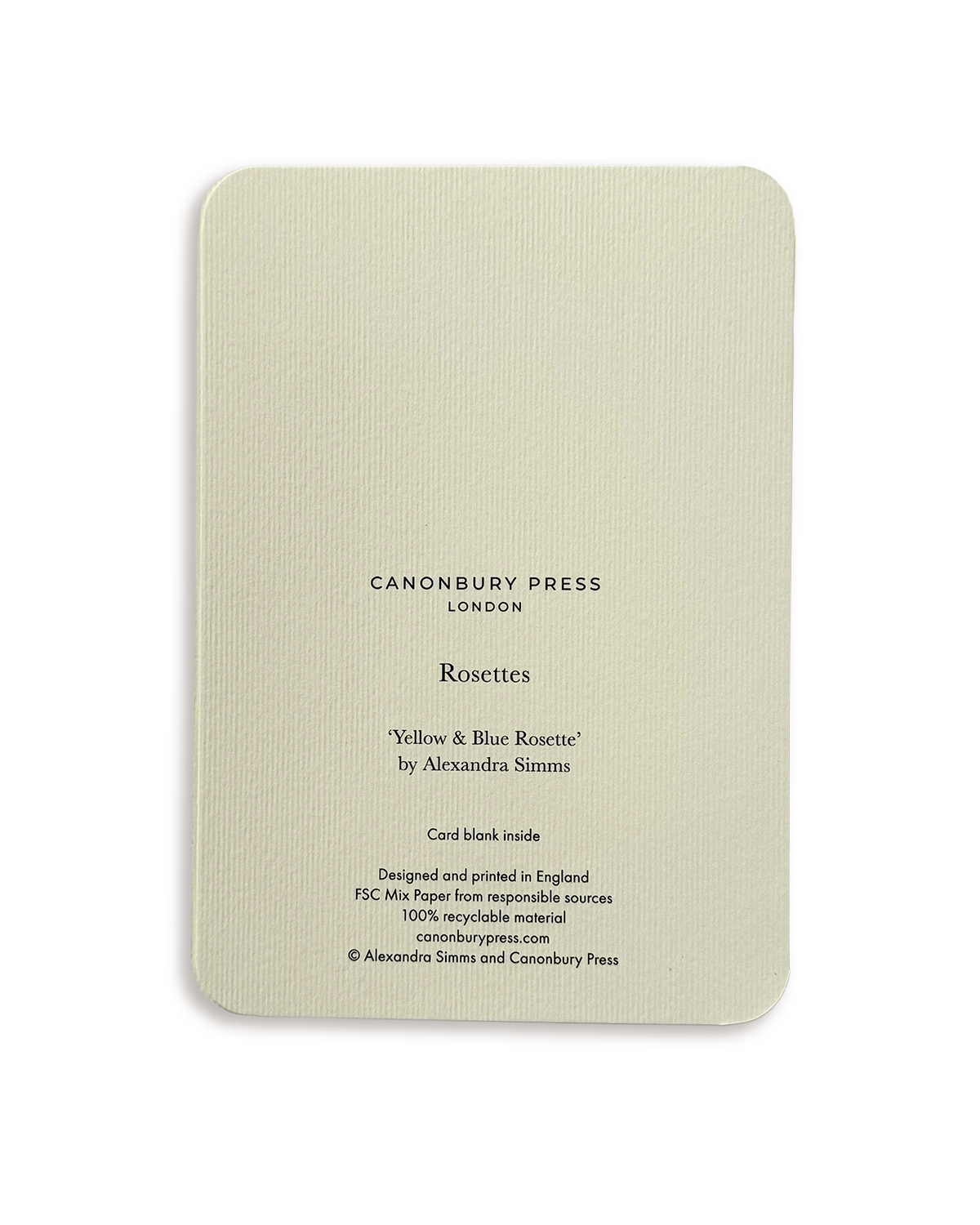 Yellow & Blue Rosette Greeting Card