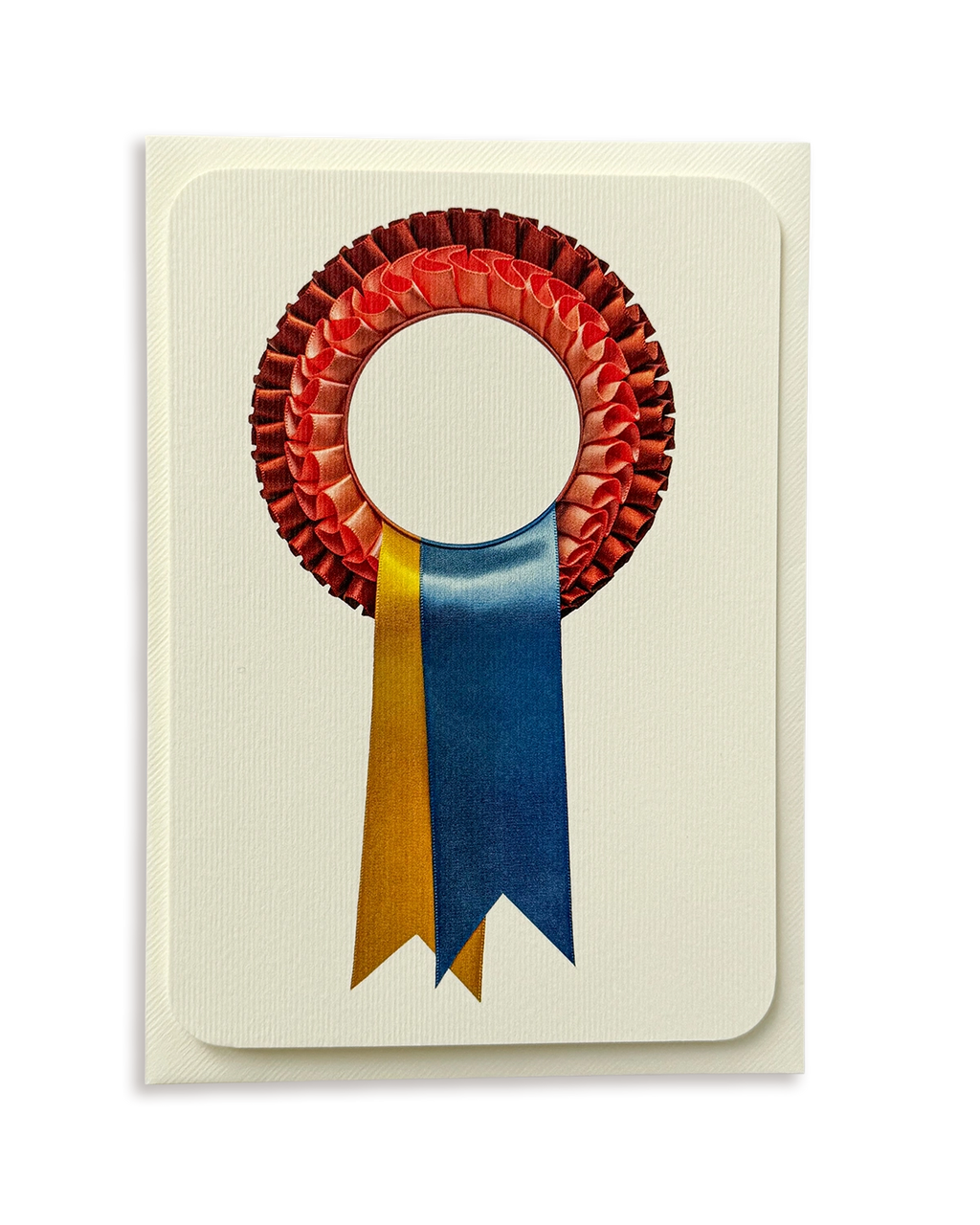 Yellow & Blue Rosette Greeting Card