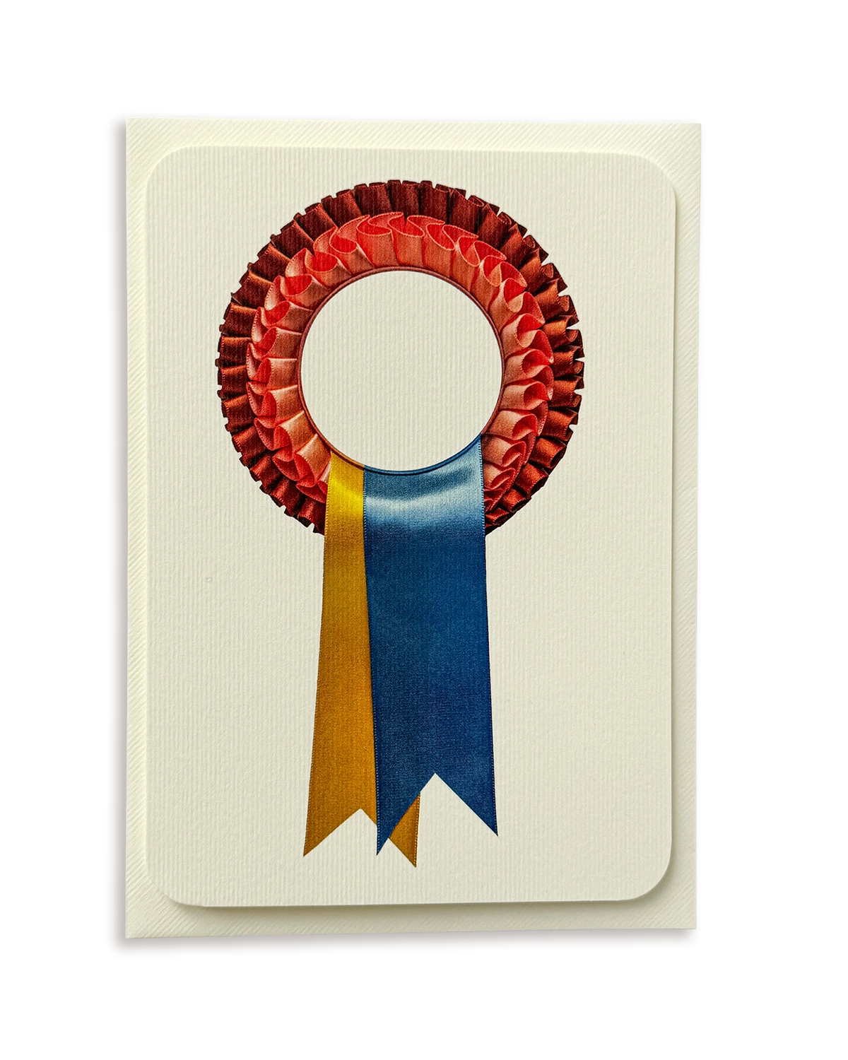 Yellow & Blue Rosette Greeting Card