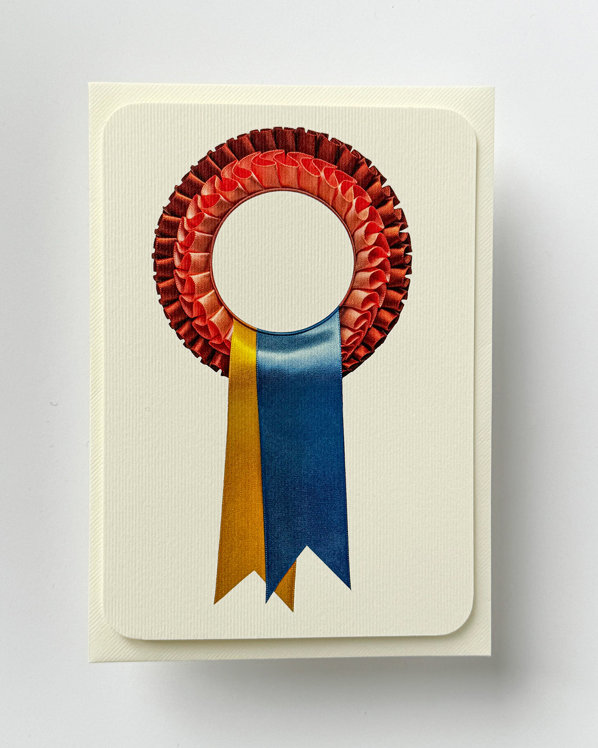 Yellow & Blue Rosette Greeting Card