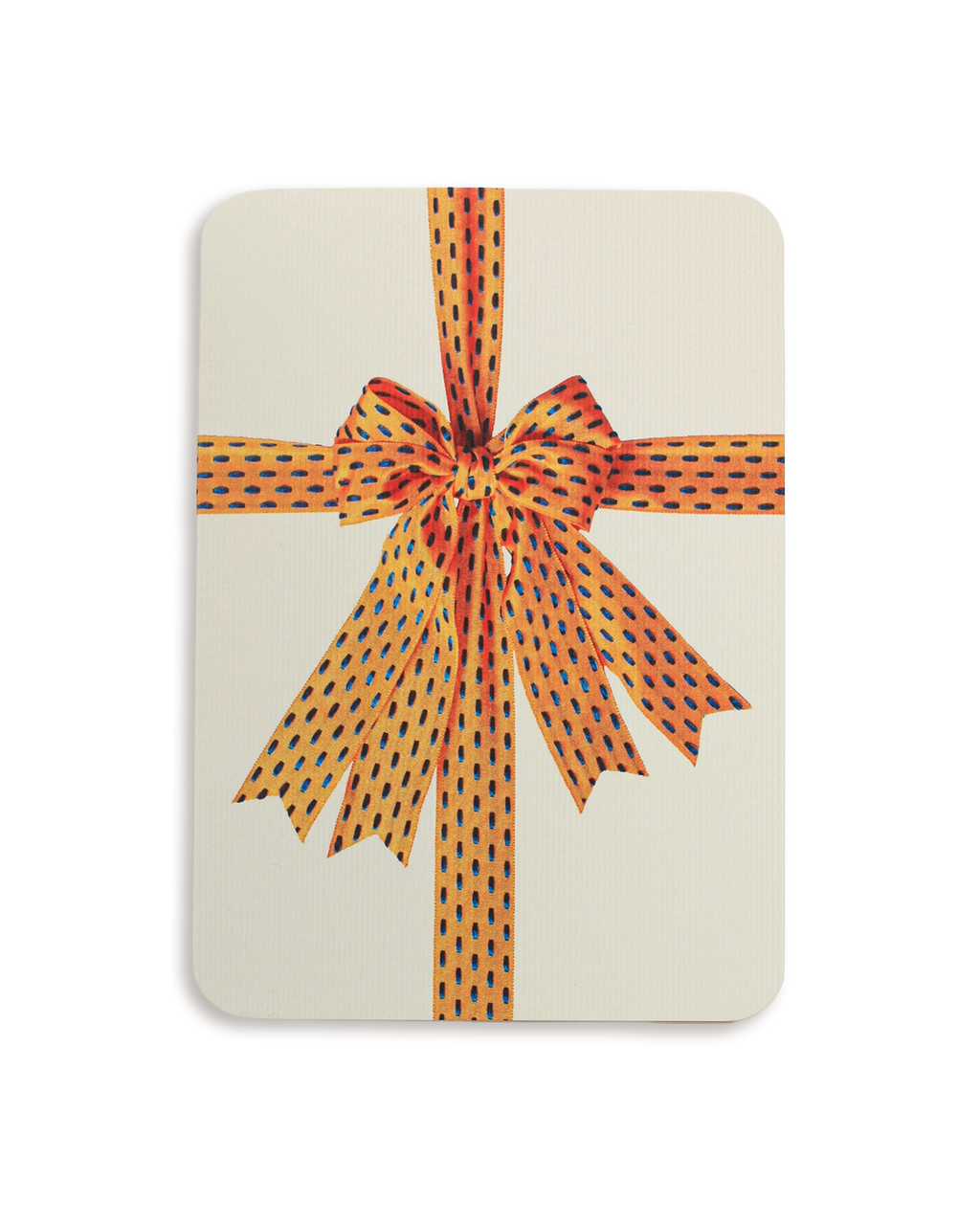 Yellow & Blue Bow Greeting Card
