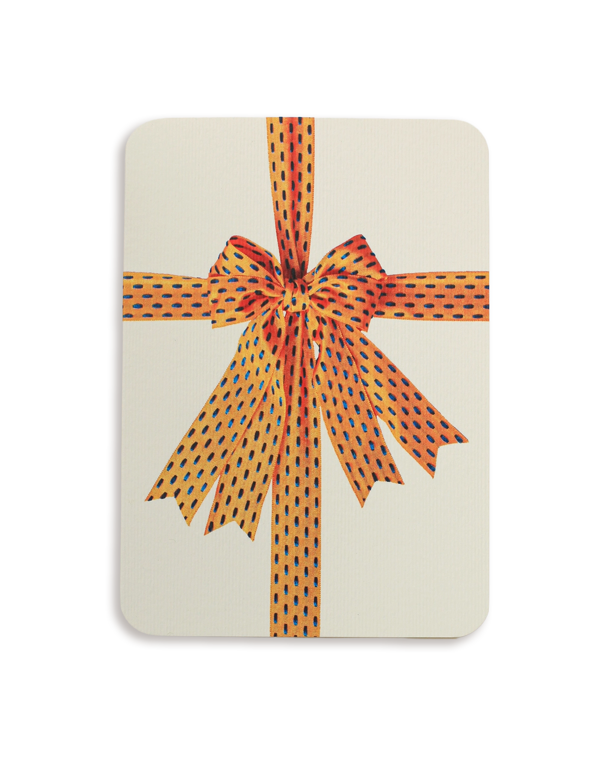 Yellow & Blue Bow Greeting Card