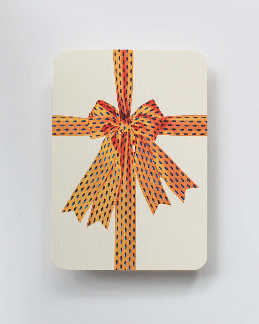 Yellow & Blue Bow Greeting Card